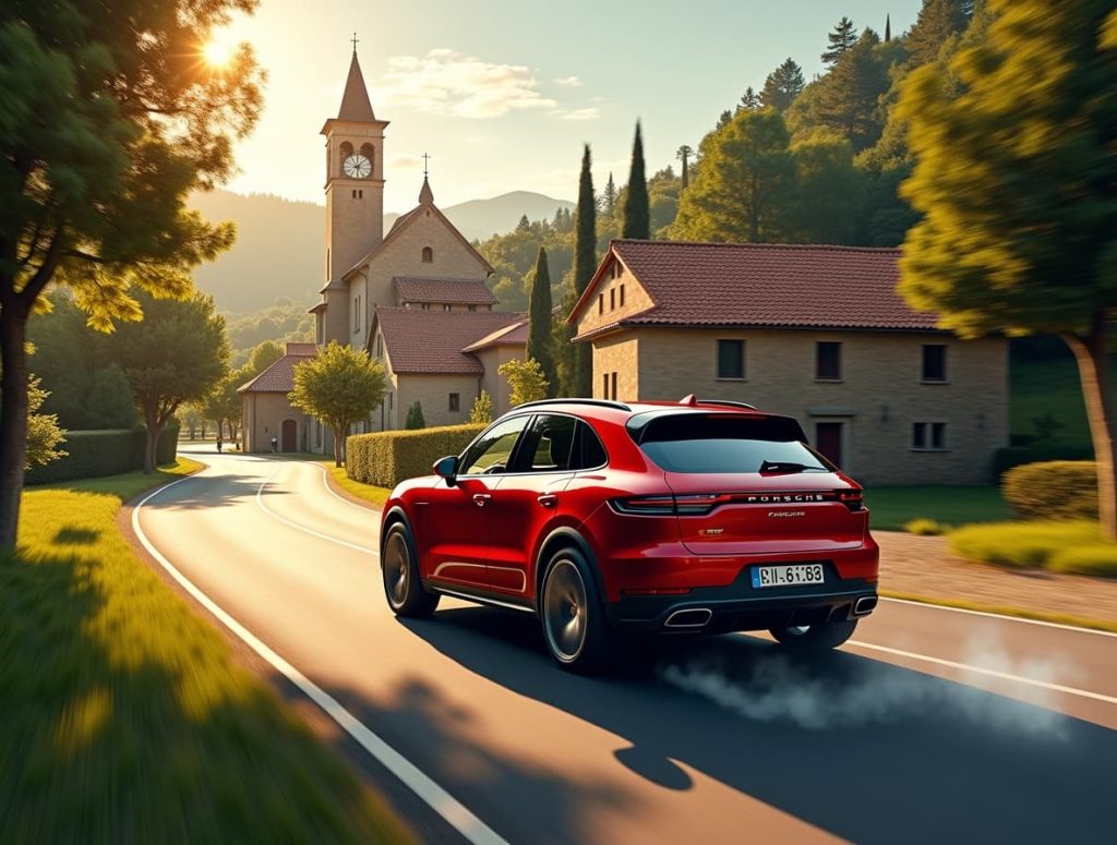 1. Porsche Cayenne red