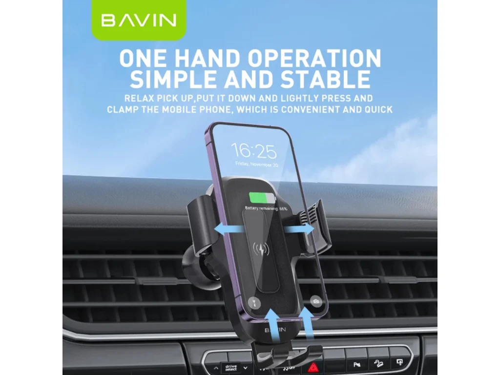 Bavin Auto držač wirelees punjač 15W