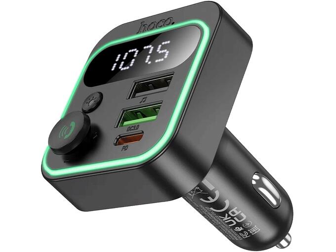 Hoco E85 Tiger FM transmiter sa ekranom i USB-C priključkom za brzo punjenje