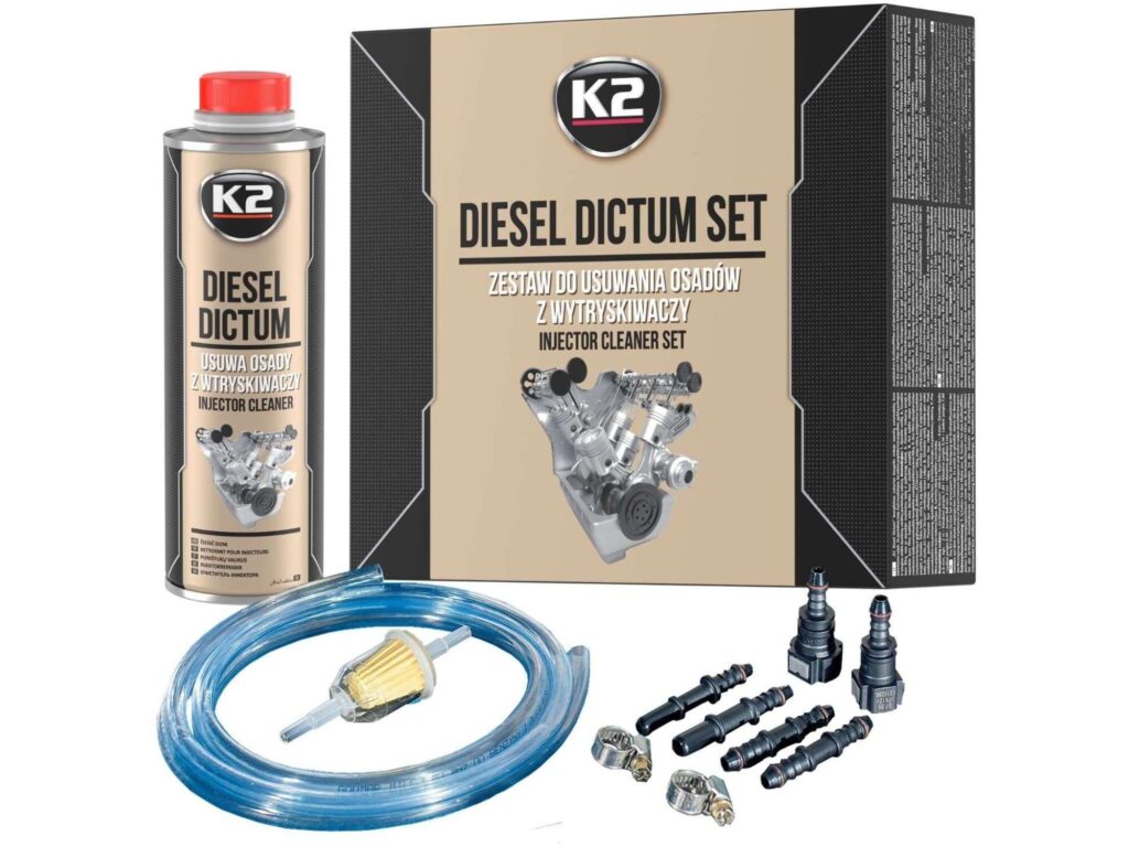K2 Diesel Dictum Set, limenka sredstva sa providnim crevom, filterom goriva i spojnicama