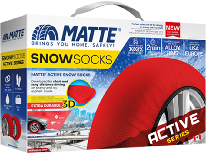 Matte Active Series čarape za sneg, crvene, u kutiji sa ručkom