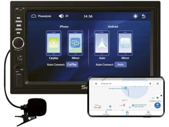 SAL VBX910 2-DIN radio sa ekranom od 7 inča, Apple CarPlay i Android Auto