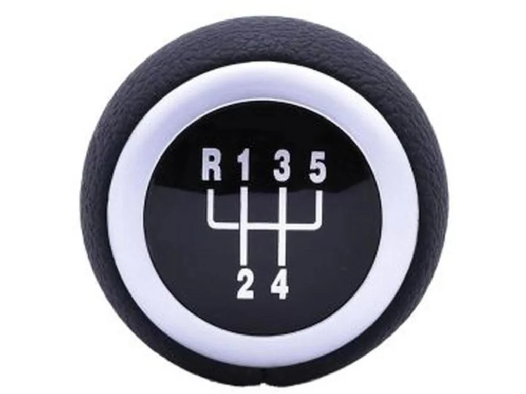 888 Car Accessories ručica menjača 5 brzina za VW i Audi, crna sa srebrnim prstenom i šemom brzina